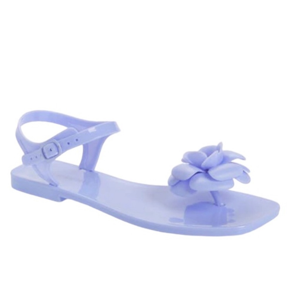 New! Jeffrey Campbell Fleurisse Ankle Strap Sandal In Periwinkle